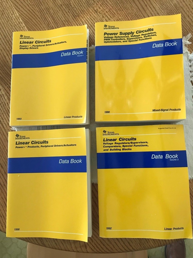 TEXAS INSTRUMENTS 4 DATA BOOKS~ PAPER BACK