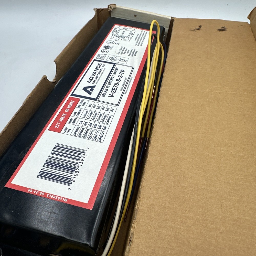 Advance V-2E75-S-2-TP Fluorescent 277-VOLT Ballast