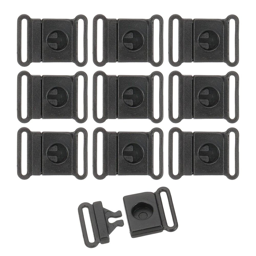 25pcs Safety Breakaway Buckle 10mm / 3/8" Plastic Flat Snap Insert Buckle