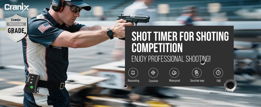 0.01s Professional Shot Timer, Buzeer, 4 modes, Competition,Precision,Training