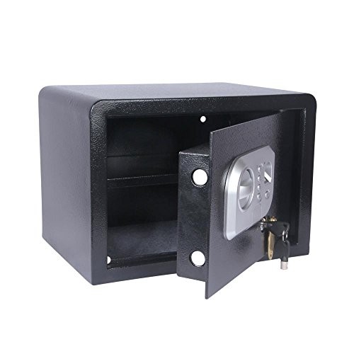 SereneLife Fingerprint Electronic Safe Box Security Box, Includes Keys