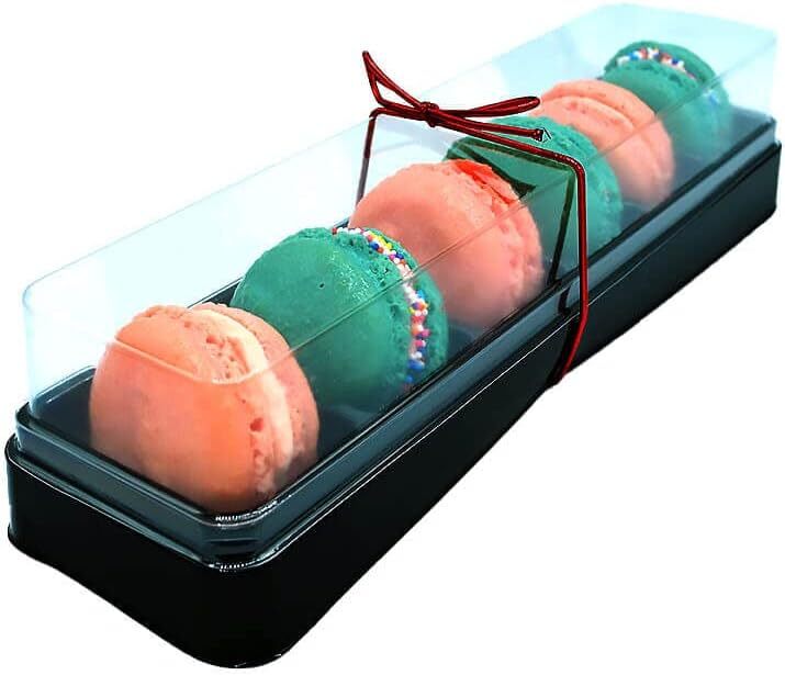 Vend Exchange Clear Plastic Macaron Containers - Fits 6 6 Macarons,