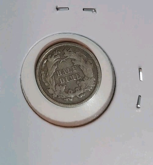 1872 Seated Liberty Half Dime 5C 90% Silver