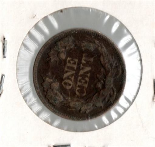 1857 FLYING EAGLE FULL RIMS NICE