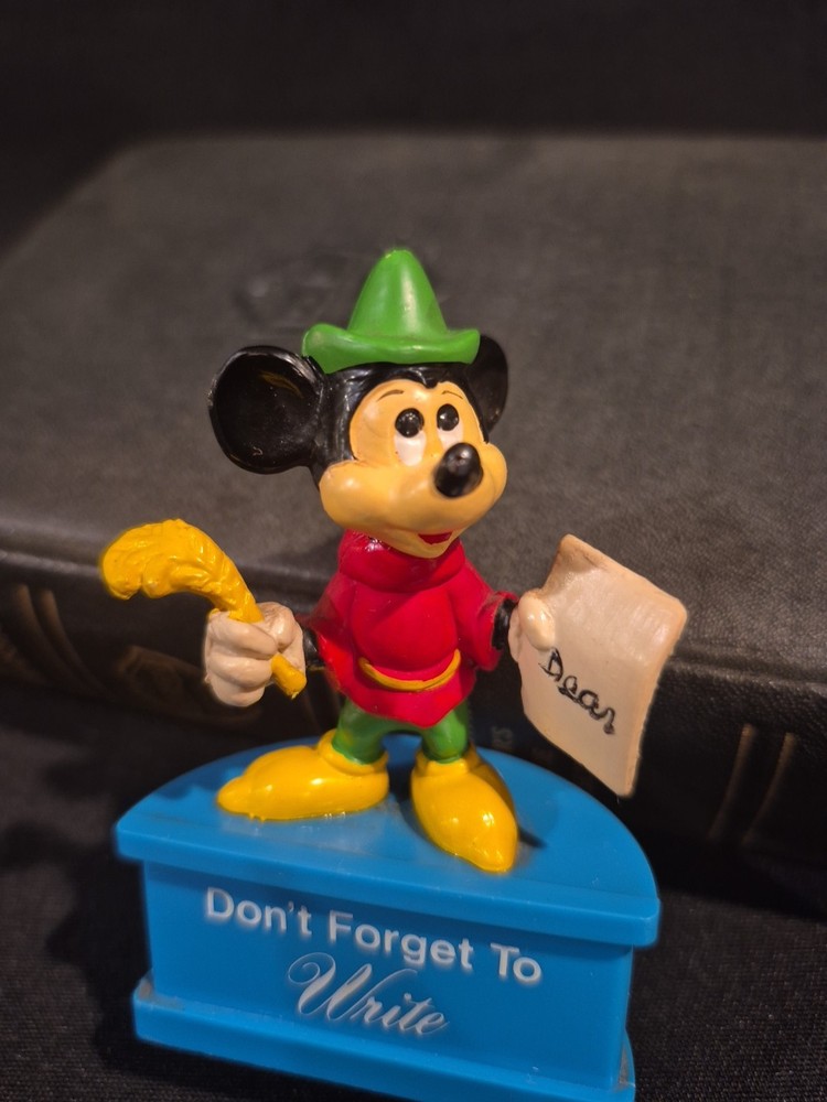 Disney Monogram "Mini Messenger" Mickey Mouse "Don't Forget To Write" Figurine