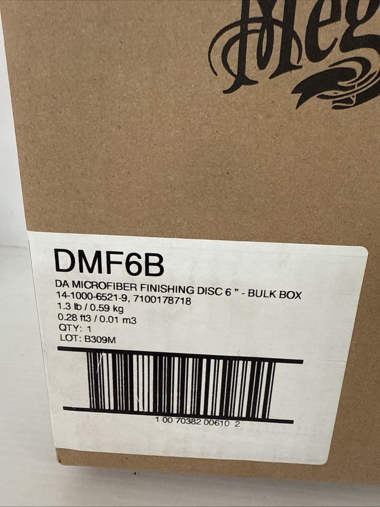 Meguiar's DA Microfiber Finishing Disc 6" DMF6 Bulk Box