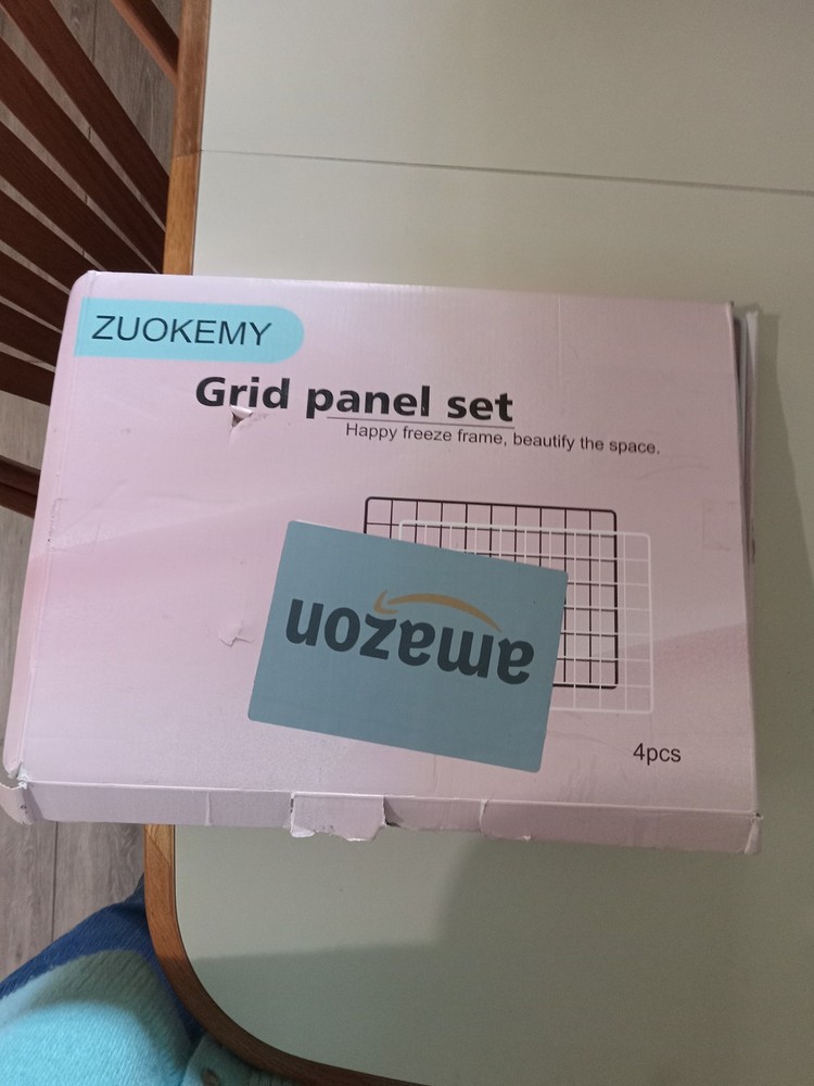 Zuokemy 4 Pc Decorative Wall Grid Panel Set