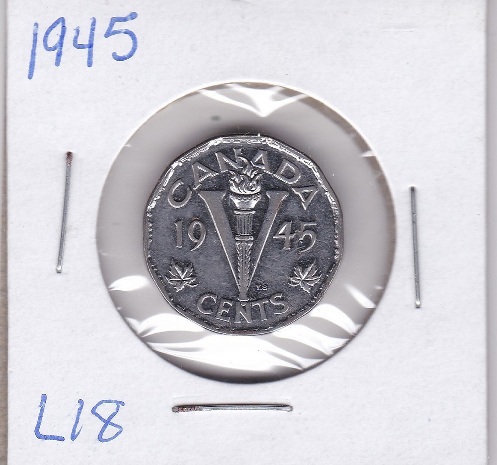 1945 Canada 5 Cents L18