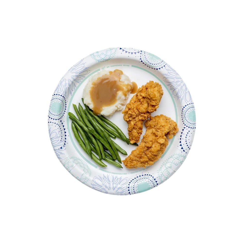 Great Value Disposable Paper Plates, 10", 50 Count