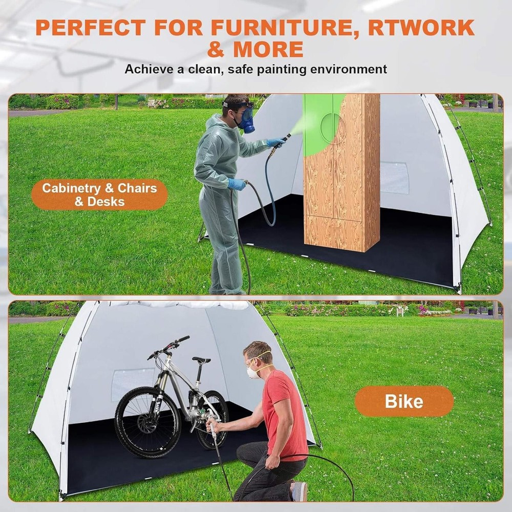 Painting Tent Spray Booth Professional Portable Dust Blocking Efficient Mesh