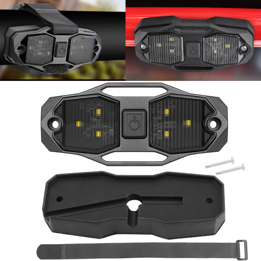 UTV LED Interior Dome Light Roll Bar Mount Cage Cab Pack Center w/ Switch White