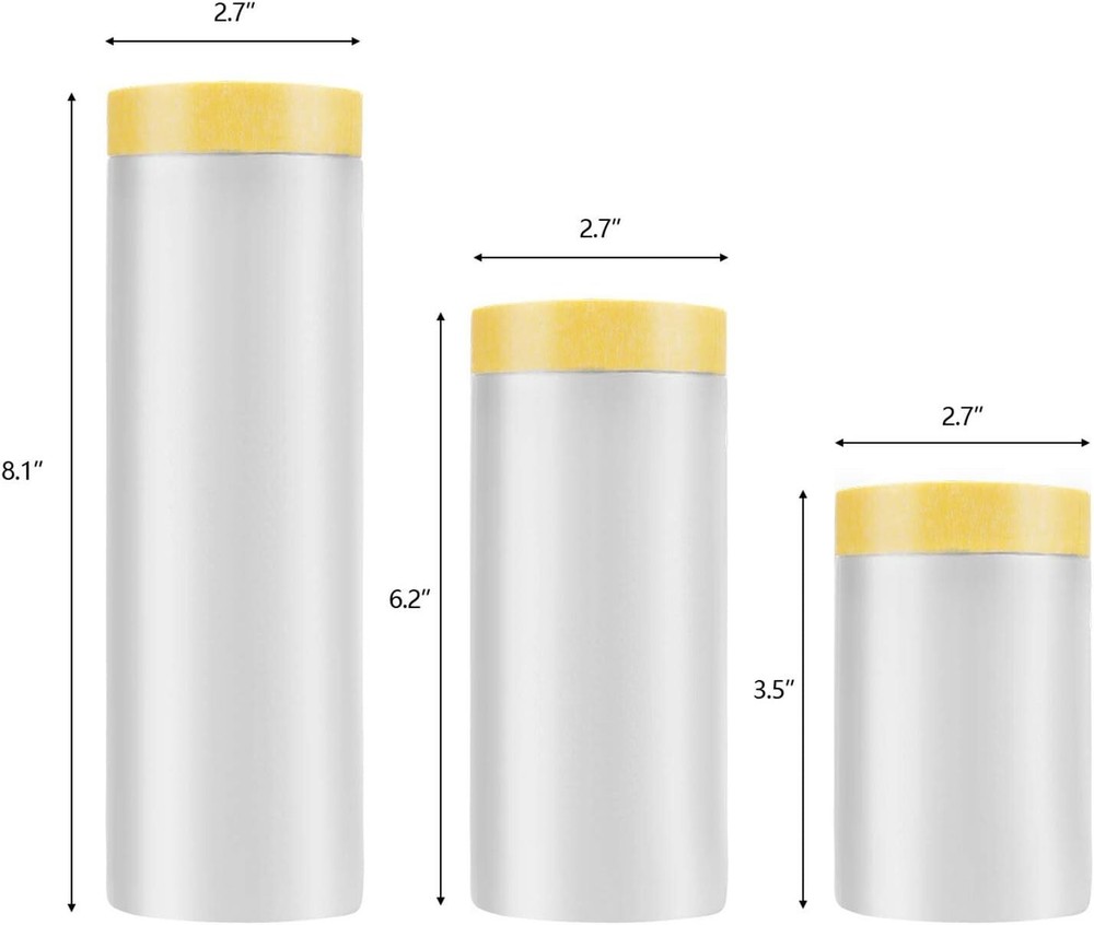 Water-Resistant, Lightweight Masking Tape & Drape - Assorted Sizes Included