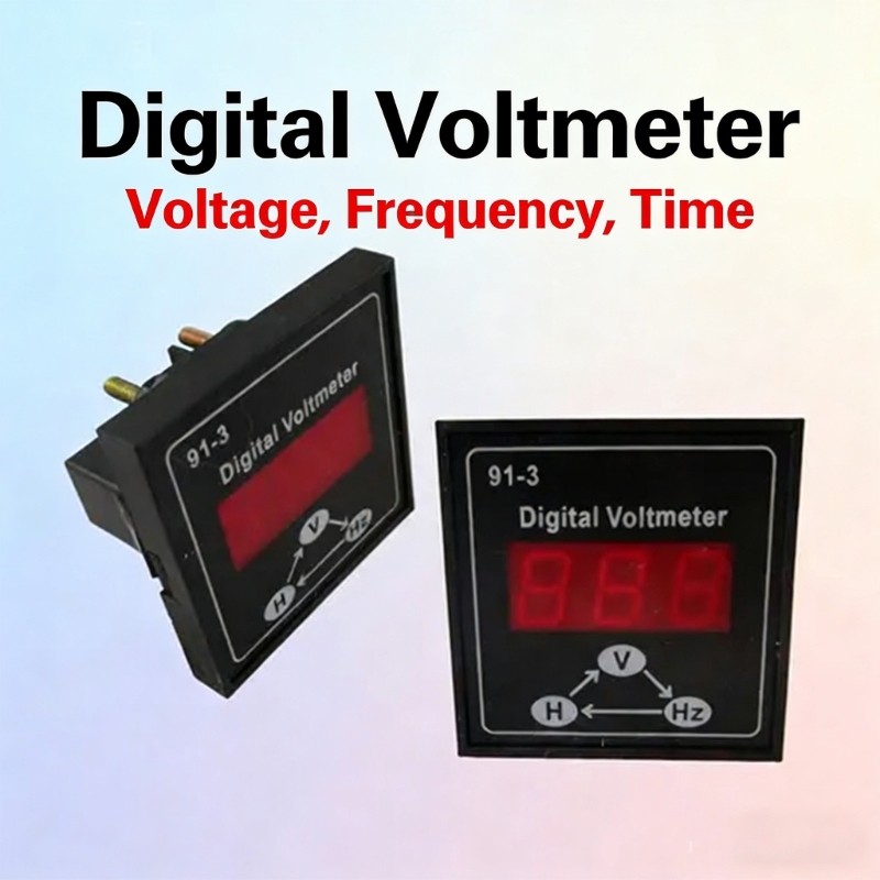 Single Phase 3 Phase Digital Voltmeter Overload Alarm Short Circuit Protection