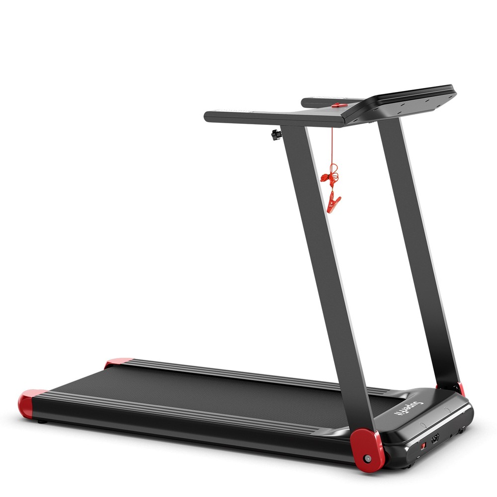 Electric Folding Treadmill Compact Walking Running Machine w/APP Control Speaker