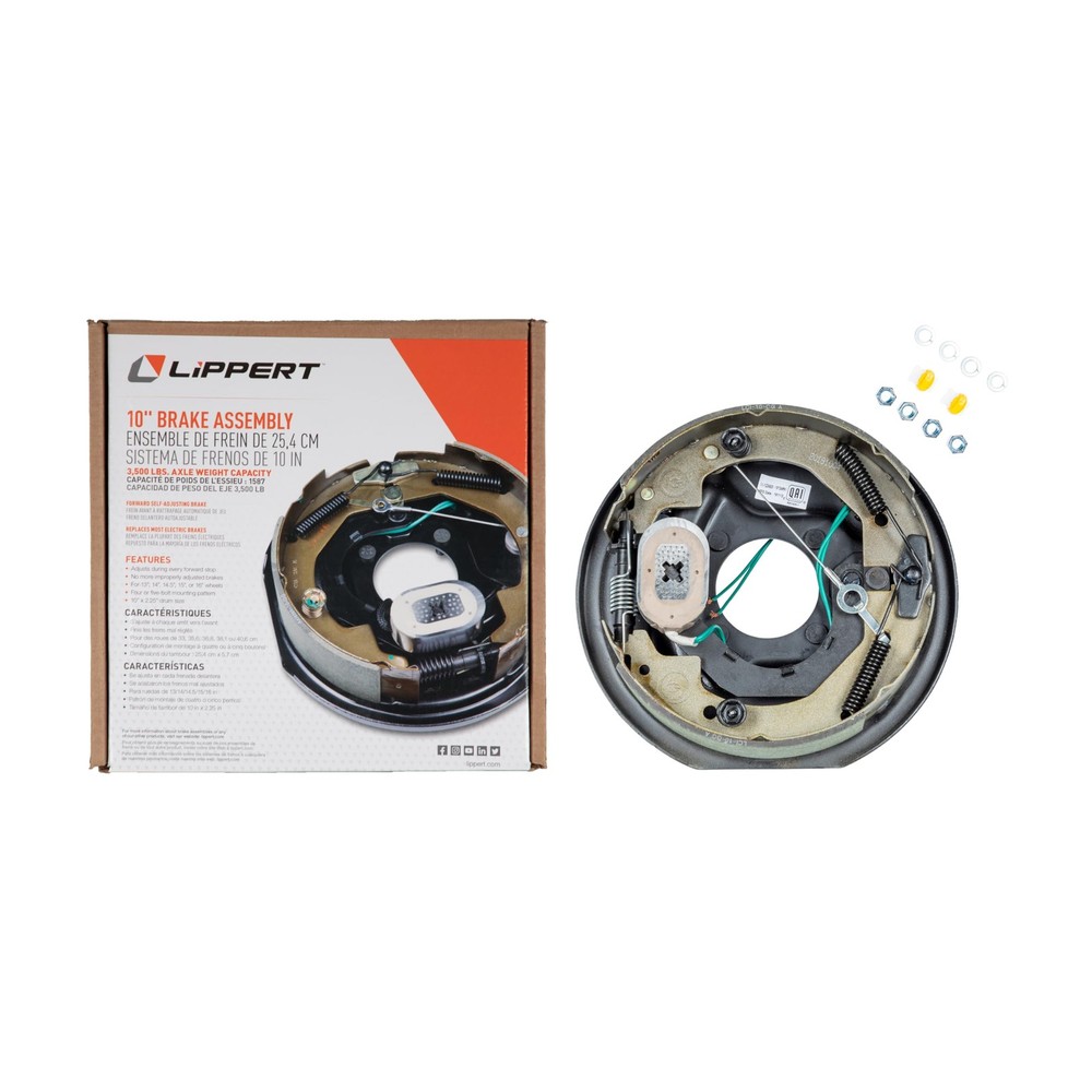 Lippert Forward Self-Adjusting Replacement Brake for RVs, Left Side, 10" x 2.5"
