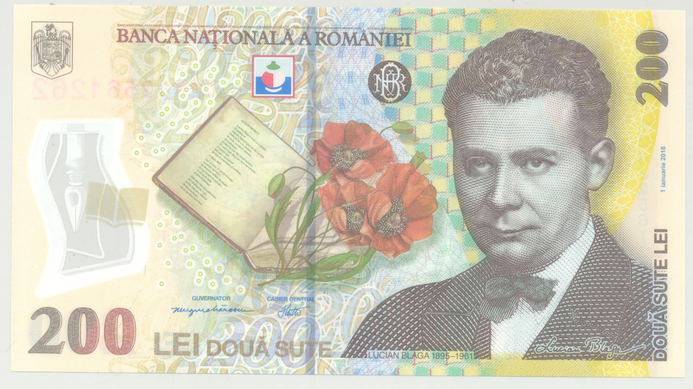 Romania 200 lei  2022 ; UNC ;