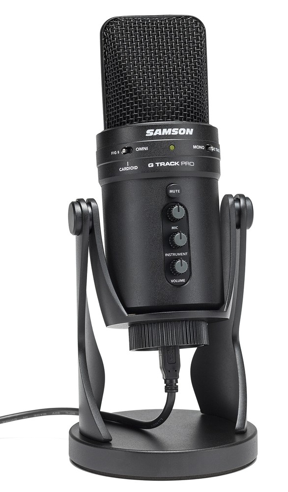 SAMSON G-Track Pro USB Recording Microphone Mic+Audio Interface+Pop Filter