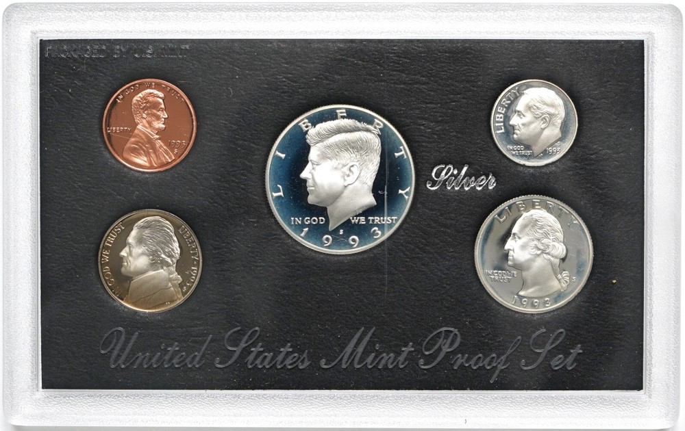 1993 Silver Proof Set w/ Box & COA