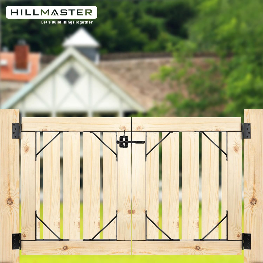 2-Sets Heavy Duty Adjustable Gate Corner Brace Bracket Anti Sag Gate Frame Kit