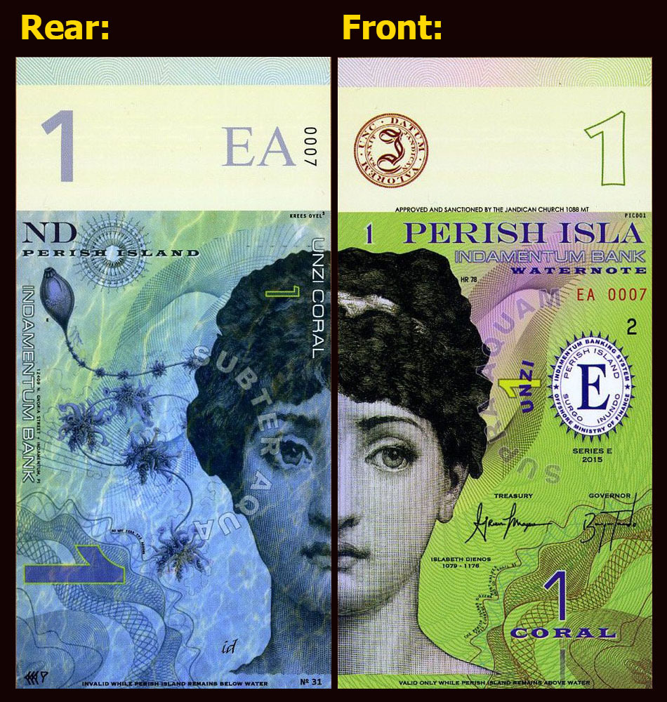 SET Perish Island 2015 Polymer 7 Note Set, UNC, Vertical Orientation