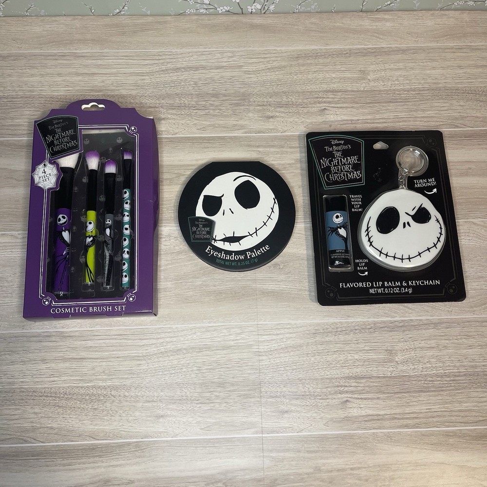 Nightmare Before Christmas Makeup Three Piece Set New In Packaging