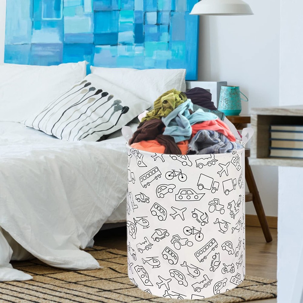 RoyBoder Collapsible Laundry Basket in Large, Hamper-Bathroom-003