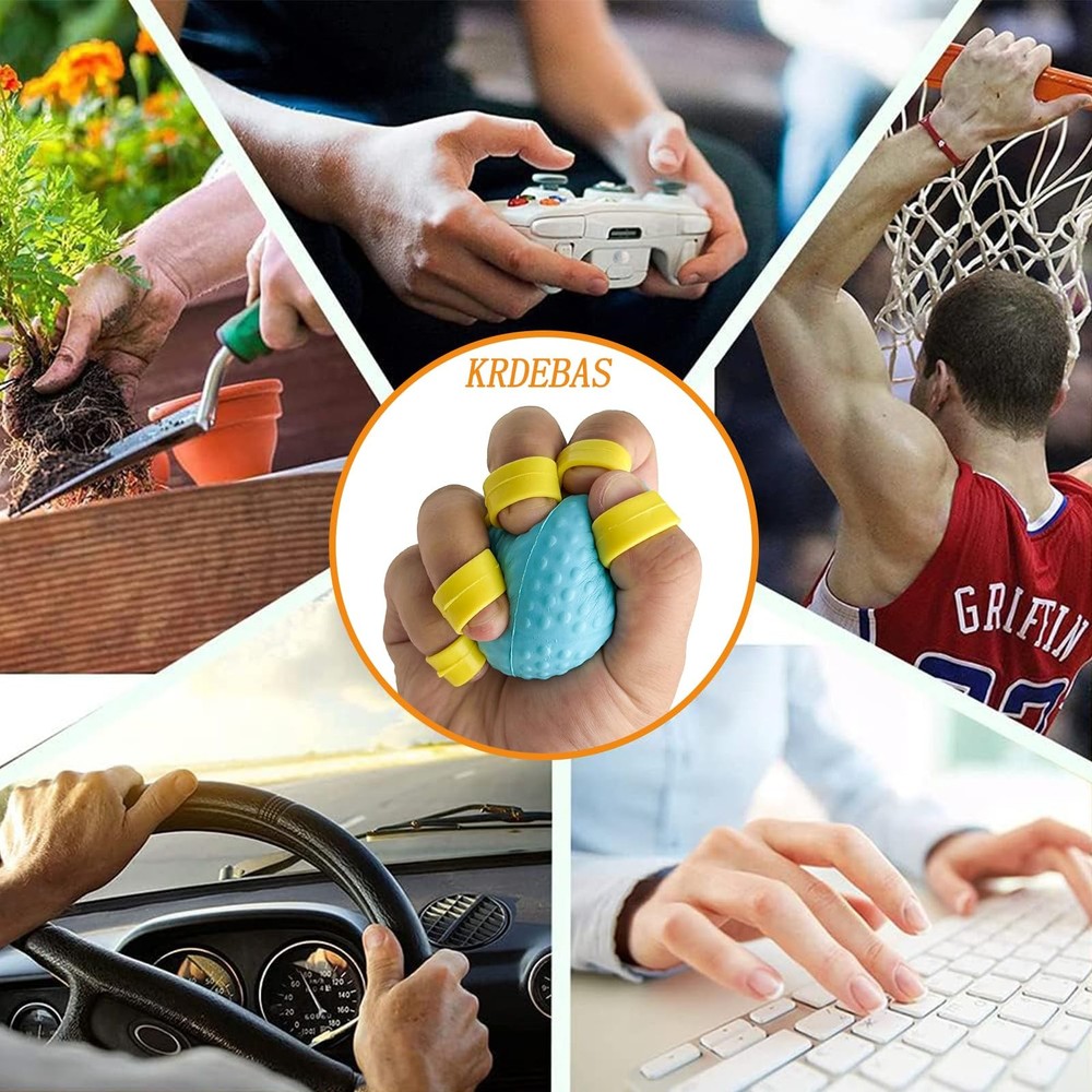 Hand Exercise Ball Squeeze Balls for Hand Therapy Finger Extension Exerciser ...