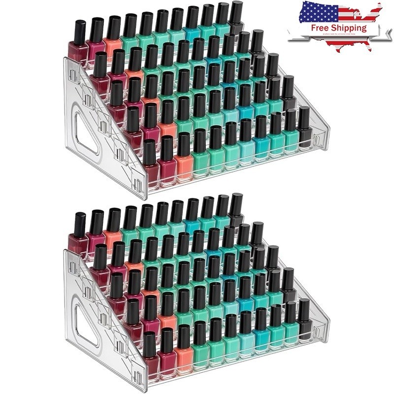 Acrylic Nail Polish Organizer 5 Layer Storage Display Rack Multi-Purpose Stand