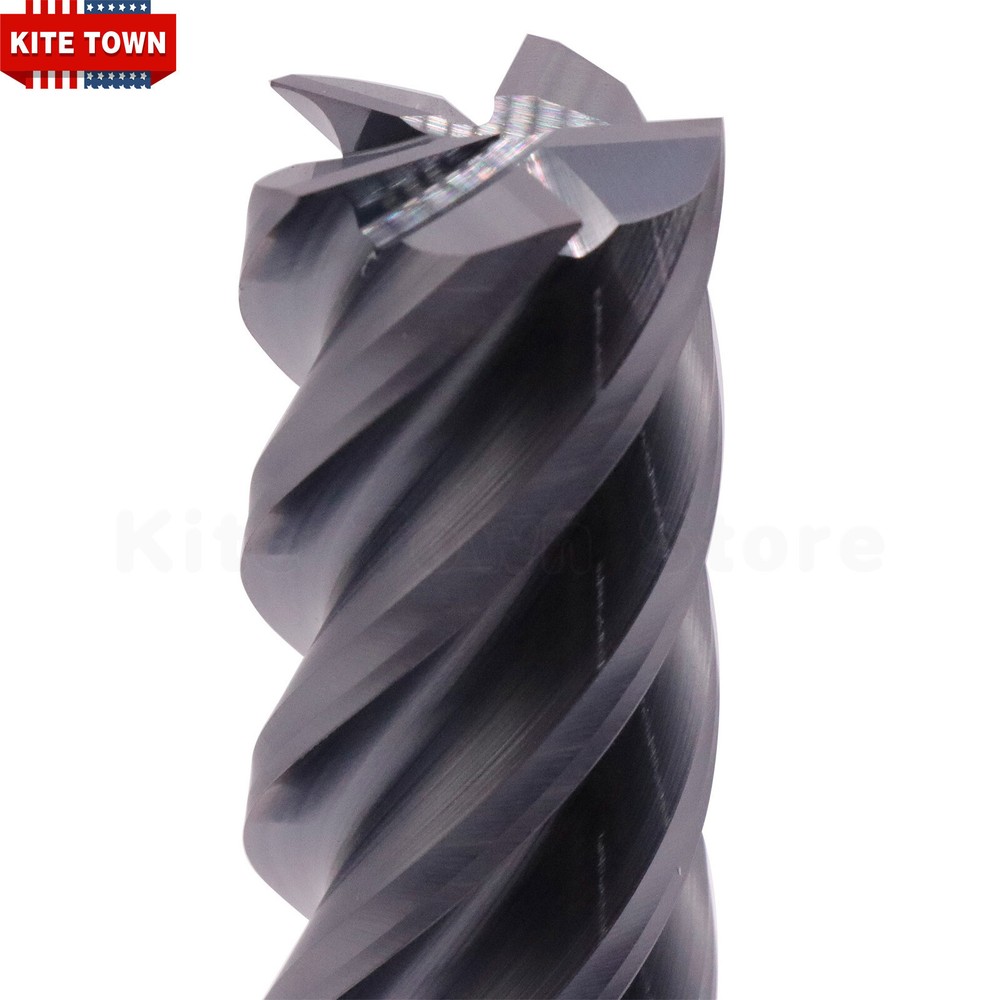 5 Flute Solid Carbide 3/4" x 2-3/4" x 6" Long End Mill - AlTiN Coated