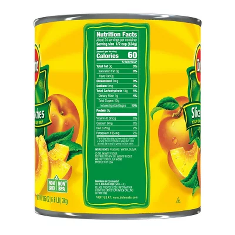 Del Monte Lite Sliced Peaches, 105 oz. - Light & Sweet
