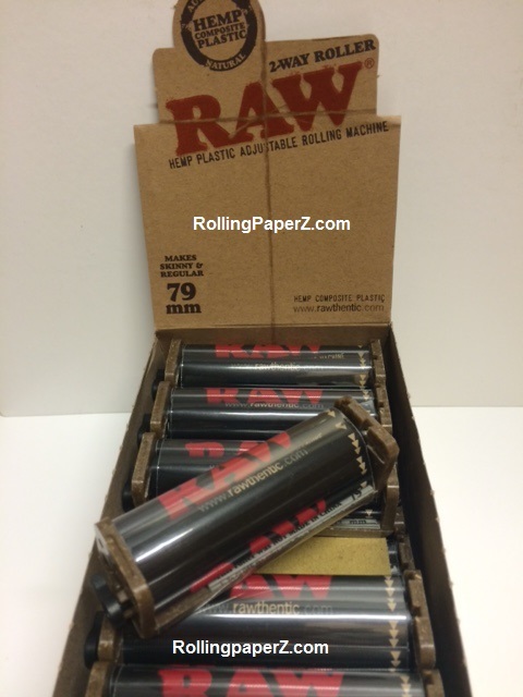 12 ROLLERS - RAW®Hemp Ecoplastic 79mm ADJUSTABLE Rolling Machines slim & regular