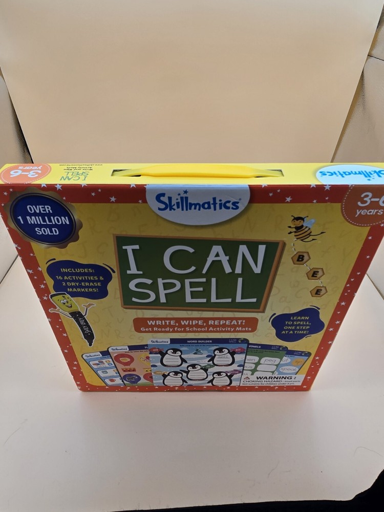 Skillmatics "I Can Spell" Write, Wipe, Repeat Activity Mats 3-6 Years