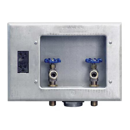 Guy Gray 82033 Washing Machine Outlet Boxgalvanizedduplex Receptacle1/2"
