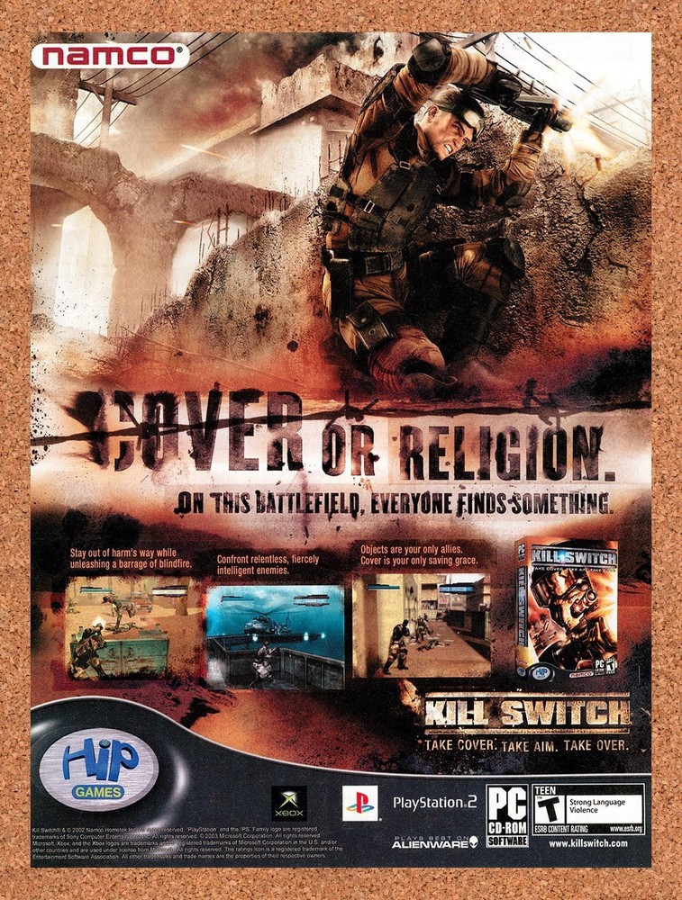 2003 Kill Switch PS1 Original Advertisement / Retro Promo v1
