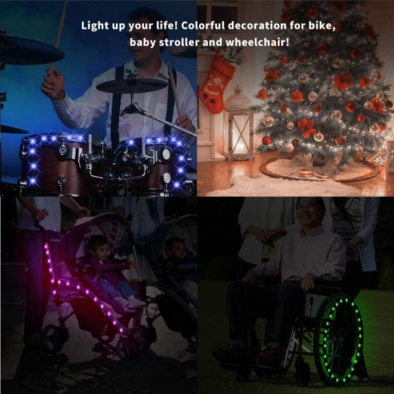 Bicycle Spoke Lights – Spinning Firewheel Effect for Night Rides