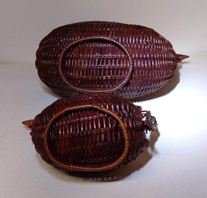 Chicken & Rooster Wicker Crafting Baskets