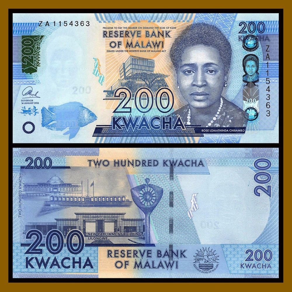 Malawi 200 Kwacha, 2016 P-60c Replacement "ZA" Unc