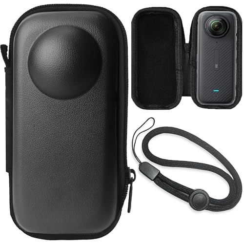 Black PU Mini Carrying Hard Shell Travel Storage Case Compatible with