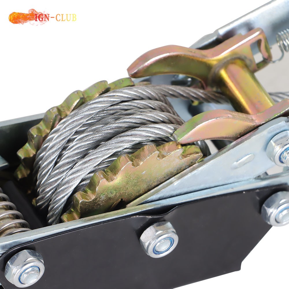 Cable Puller 4 Ton Dual Gear Power Puller Heavy Duty Hand Power