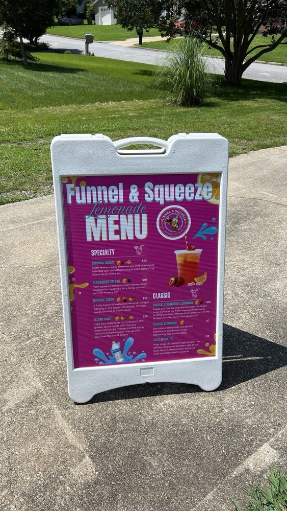 A-Frame Sidewalk Signs – Custom Printed, Your Design, Both Sides