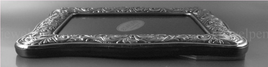 High-Quality Victorian Photo Frame Solid 925 Sterling Silver Mahogany(V1)