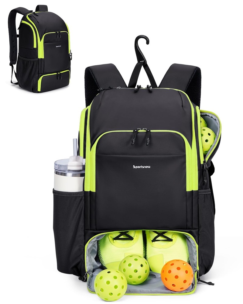 sportsnew Pickleball Backpack Large Shoe Compartment
