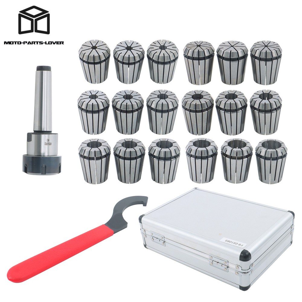 Spring Collet Set 18pc ER32 for MT3 Spindle M12 Thread CNC Engraving Lathe