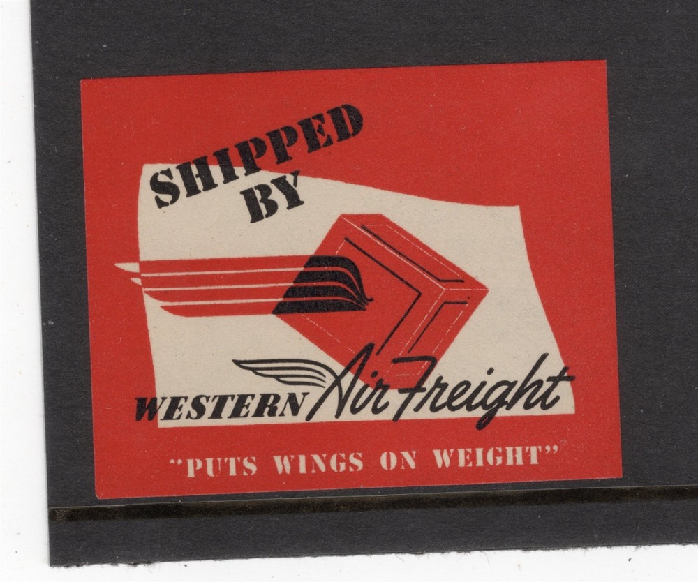 WESTERN AIR FREIGHT AVIATION POSTER STAMP