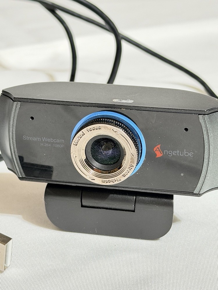 Angetube 920 1080P USB Powered Stream Webcam With Manual Focus Tested Working