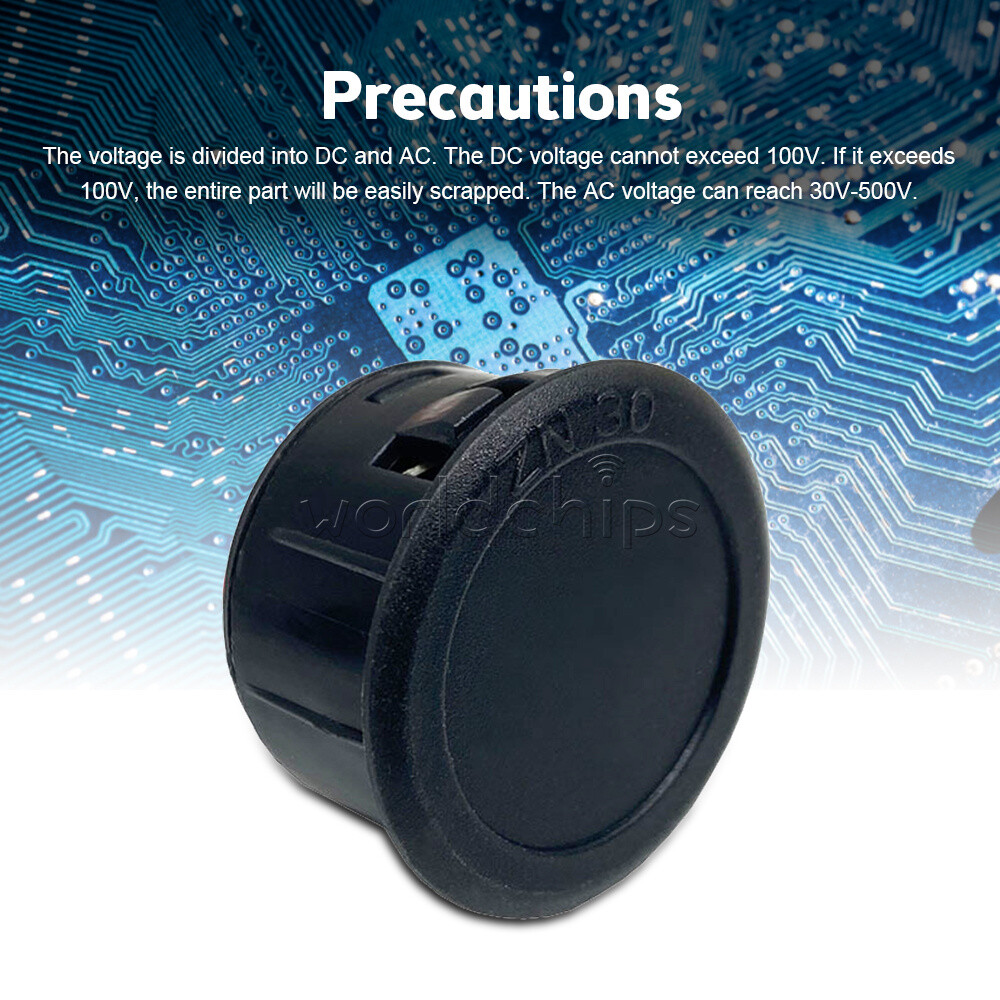 AC 50-500V Voltmeter LED Display Digital Panel Meter Voltage Indicator Red Blue