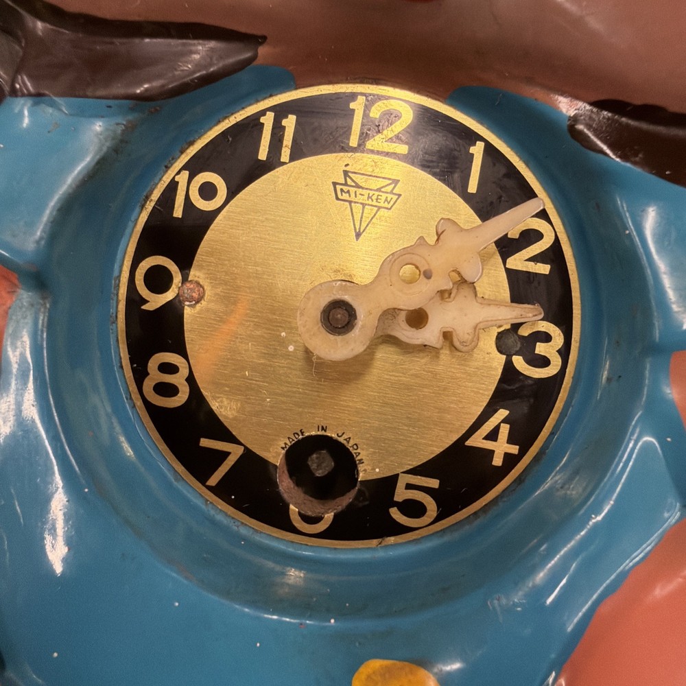 Vintage Mi Ken Wind Up Clock - Pirate
