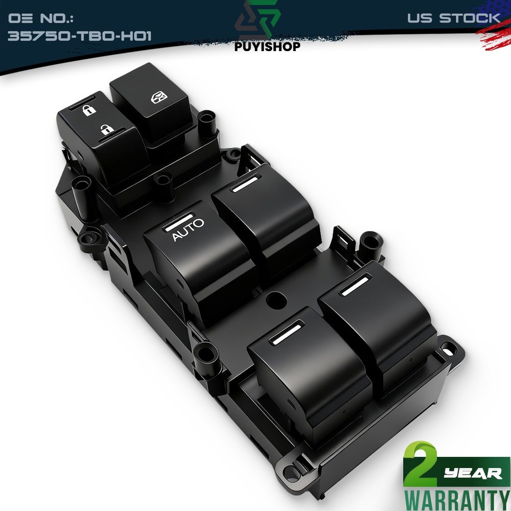 Master Power Window Control Switch For Honda Accord 2008-2012 Front Left Driver