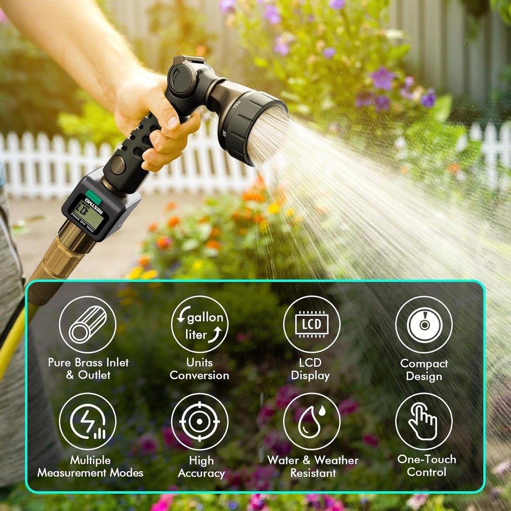 Precision Brass Water Flow Meter with LCD Display for Efficient Water Management