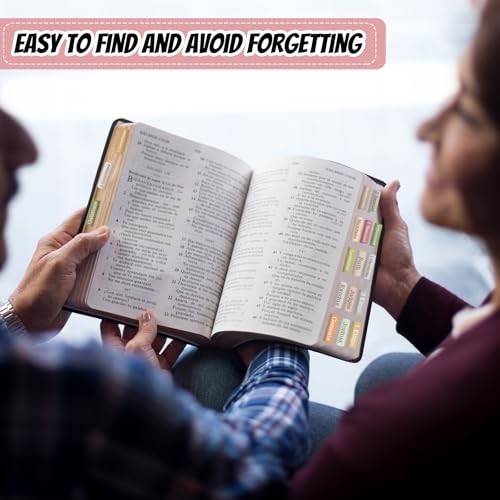 Easy To Read Boho Bible Tabs 75 Laminated Large Print Index Tabs for Navigation